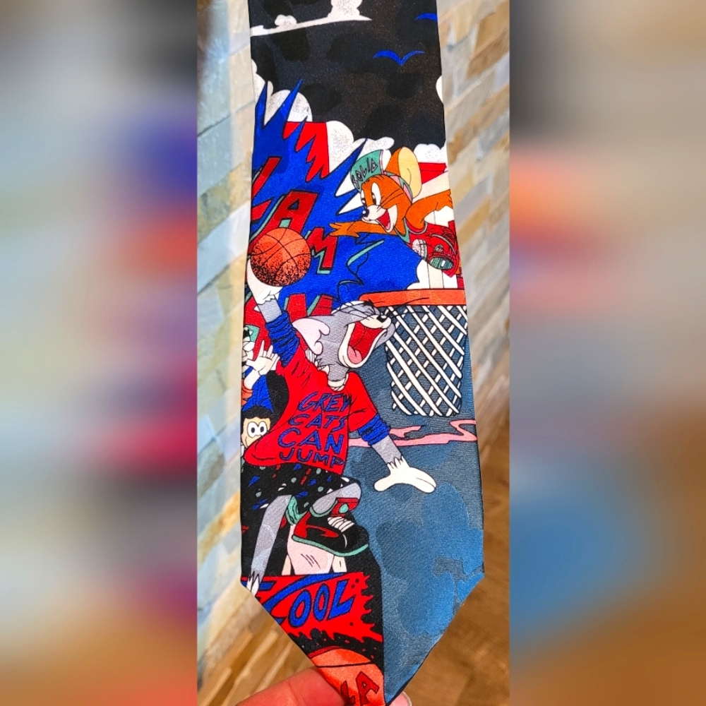 Basketball Looney Toons Bugs bunny silky Tie